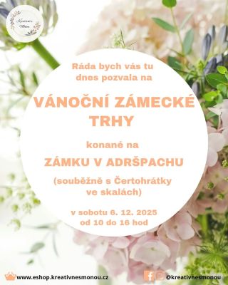 Ahoj, krásný páteční večer ❄️. Jedna pozvánka na zítřejší Vánoční trhy letí právě k vám 😊. Budu se na Vás těšit na mém...