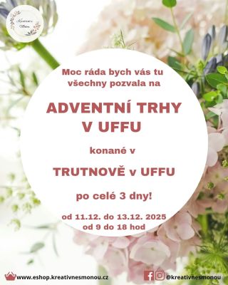 Ahoj, krásný večer ❄️. A máme tu hlavní trhy mé sezóny a nejspíš i poslední tohoto roku. Ráda bych vás pozvala na Adventní...